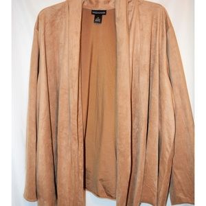 EUC MOLLY & MAXX FAUX SUEDE CASCADE JACKET SZ 2X